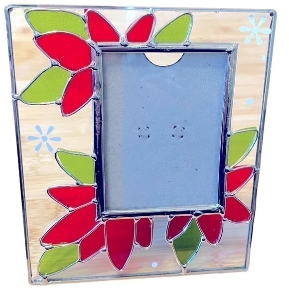 Set Of 2 Stained Glass Look, Picture Frames, Excellent Condition,Christmas Motif - Picture 2 of 7